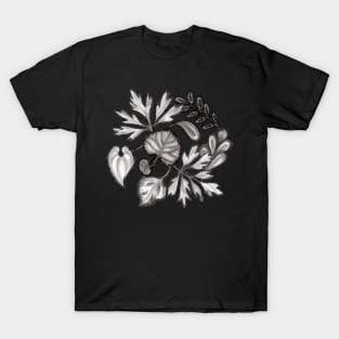 Wild Plant Summer Leaves Nature Pattern T-Shirt